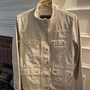 J. CREW WOMENS Waxed Cotton Chore Coat Size MP